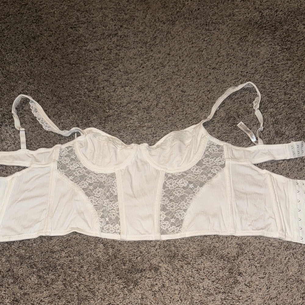 Urban Outfitters White Lace Bra